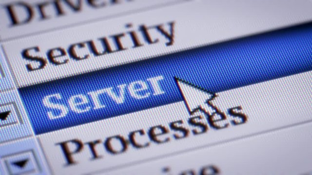 Server. My own design of program menu.