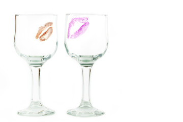 Kiss on the glasses