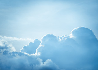 Blue sky and clouds in morning light