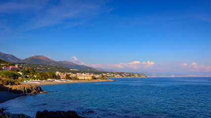 Fototapeta na wymiar Panorama view of the Ligurian