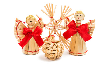 straw Christmas decorations