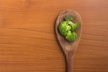 Broccoli into a spoon