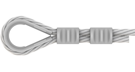 Wire rope. Attachment of rope. Loop