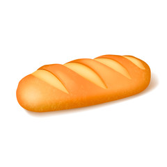 Realistic Bread Isolated Image
