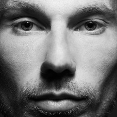 Real natural male beauty concept.Close up portrait of handsome man