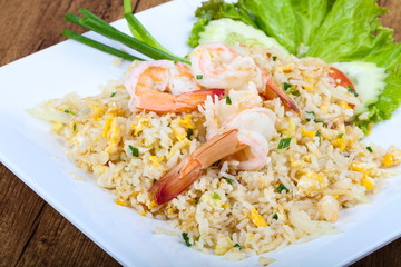 Fried rice with prawn