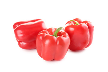 Red peppers isolated on a white