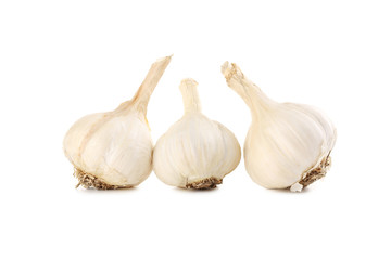 Fresh garlic isolated on a white background