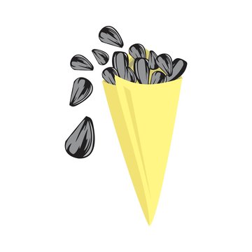 Vector image of sunflower seeds