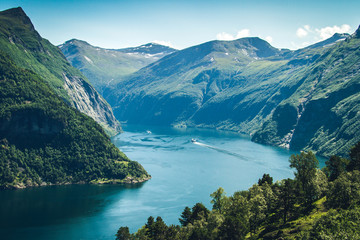 Fototapeta premium Geiranger fjord in Norway