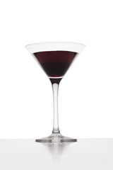 Red cocktail in martini glasses