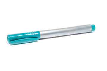 Felt pen with a aqua hood - isolated