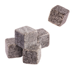 Whiskey stone isolated on white