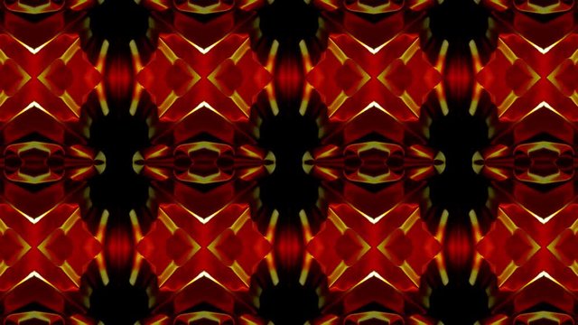A 15 second loop of stylized ink blots in a kaleidoscope animating from center on black. HD 1080.