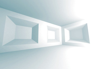 Architecture Abstract Background. Empty White Room