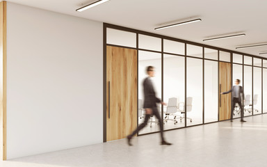 People in company's lobby