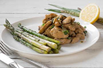 Asparagus with chicken