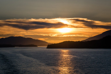 Sunset near Ketchikan, Alaska