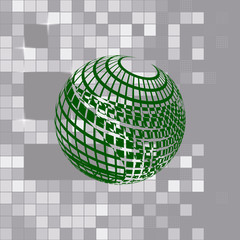 Wire-frame Design Element. Sphere