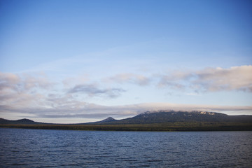 Morning on the lake Zyuratkul.
