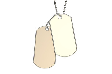 dog tags, 3D rendering