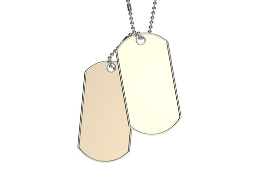 dog tags, 3D rendering