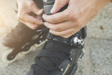 preparada para patinar