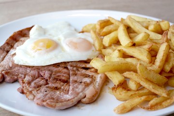 Gammon egg and chips 