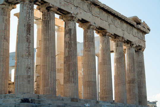 Columns of Partenon, Acropolis of Athens, Greece