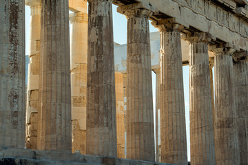 Columns of Partenon, Acropolis of Athens, Greece