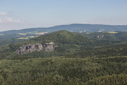 Hinteres Spegenhorn, W&auml;lder, Panorama, Aussicht Frienstein, Nationalpark S&auml;chsische Schweiz