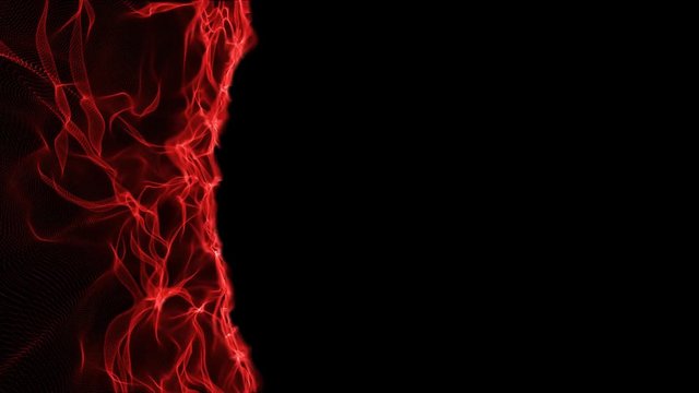 A 10 second loop of an abstract red mortise justified on the left with matte.