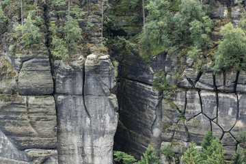 Sandsteinfelswände, Nationalpark Sächsische Schweiz