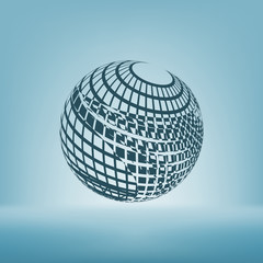 Wire-frame Design Element. Sphere