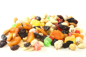 Nuts and dried fruits mix