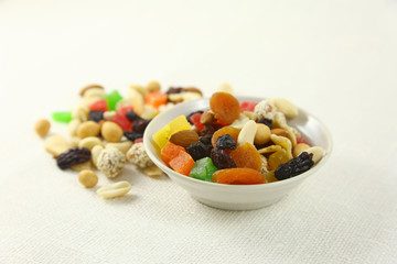 Nuts and dried fruits mix
