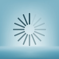 Obraz premium Flat paper cut style icon of refresh symbol