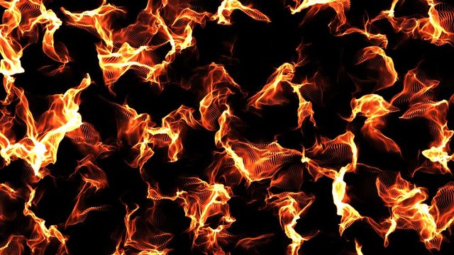 A 10 second loop of an abstract fire nexus