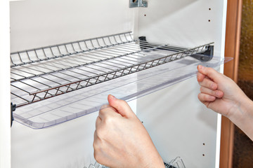 Wall mounted kitchen drying plate rack and shelf, kitchen storag