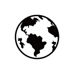 Earth icon stock vector illustration flat design