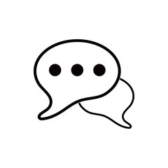Speech Bubbles Icon. Chat pictogram icon stock vector illustration flat design