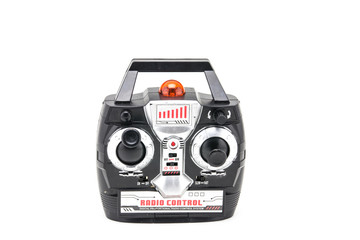 Radio remote control on white background