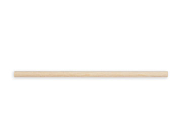 Round wooden stick isolated on white. Saved with clipping path