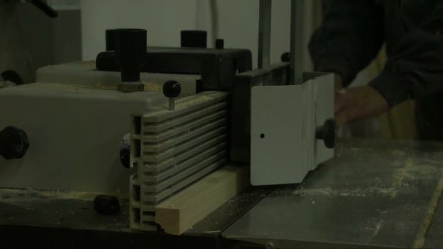 Woodworking process at the factory.