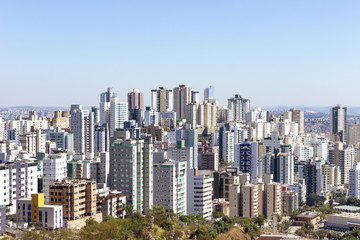 Fototapeta na wymiar View of Buritis neighborhood in the city of Belo Horizonte. Belo Horizonte, Minas Gerais, Brazil. August 2016