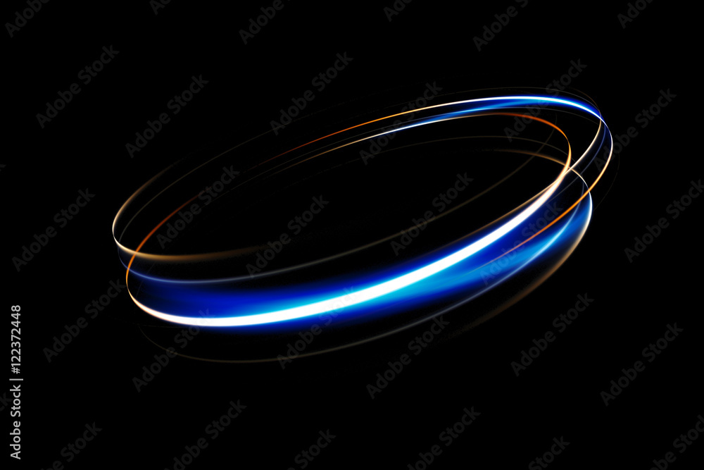 Poster glow swirl light effect. circular lens flare. abstract rotational lines. power energy element. space