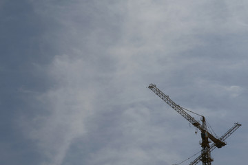 background of tower crane