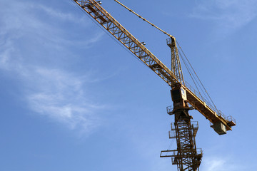 background of tower crane