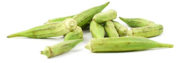 Fresh green okra