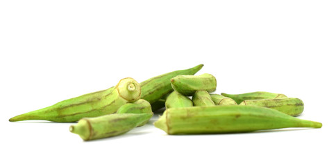 Fresh green okra